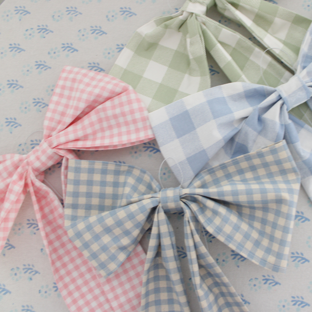 House Bow Pink Gingham