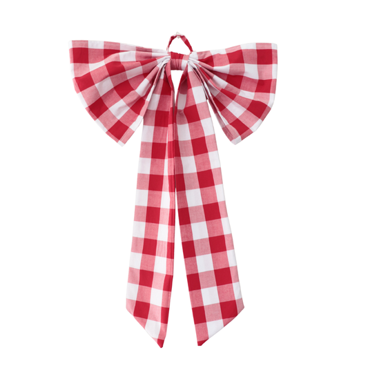 Christmas Bow/ Wreath Bow red check