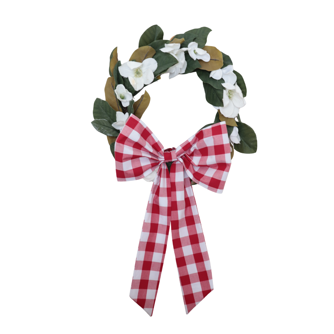 Christmas Bow/ Wreath Bow red check