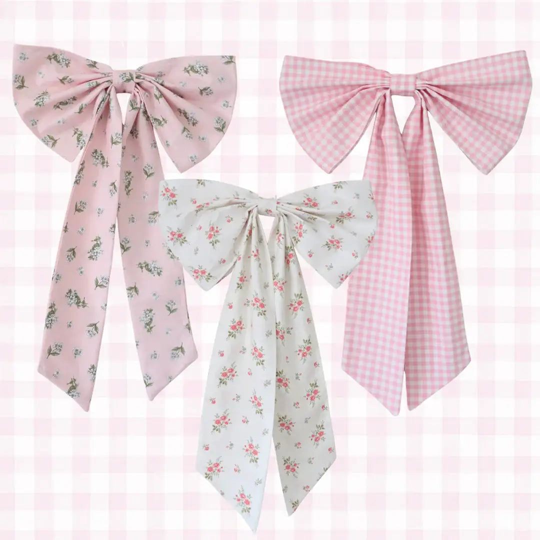 House Bow Pink Gingham