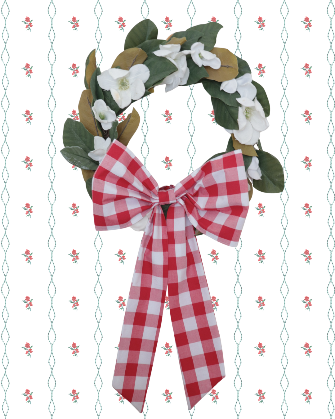 Christmas Bow/ Wreath Bow red check
