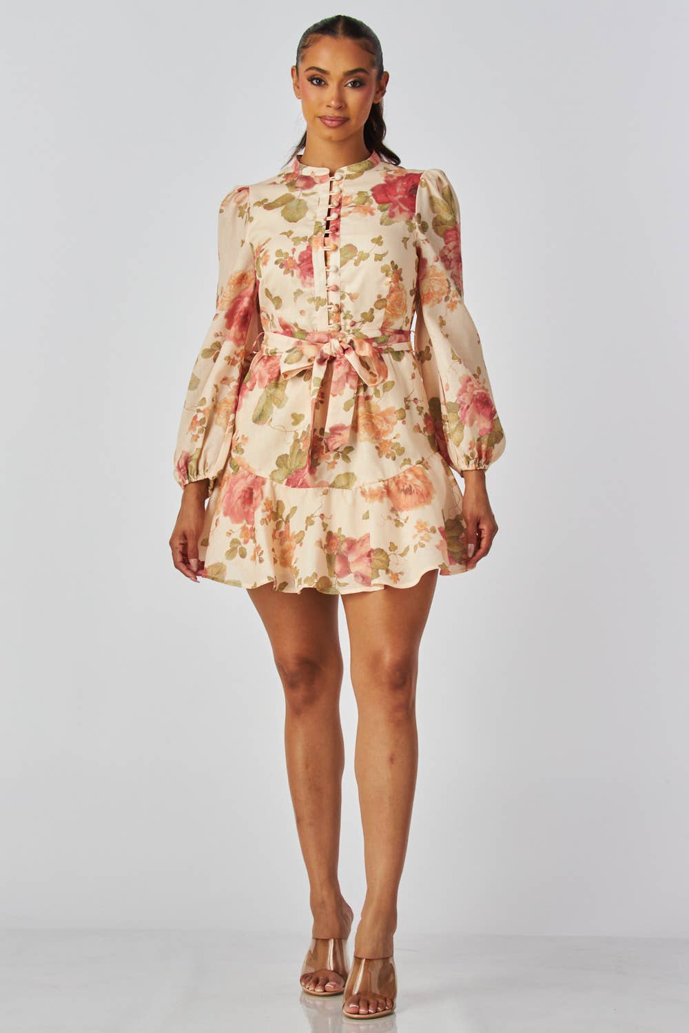 Floral Fall Mini Dress