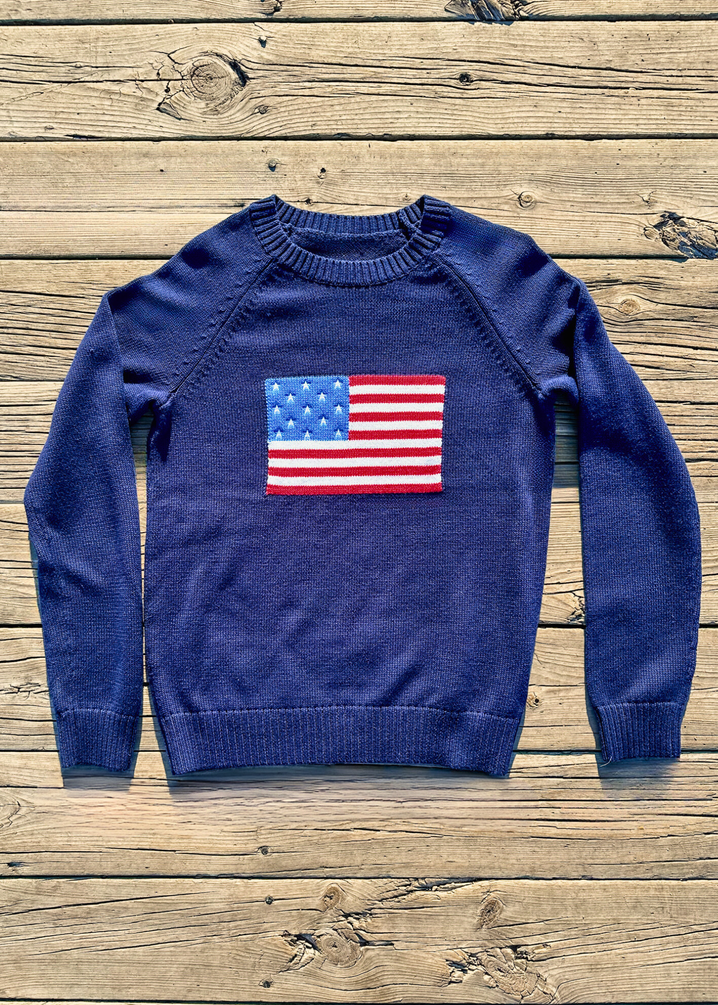 Navy American Flag Sweater