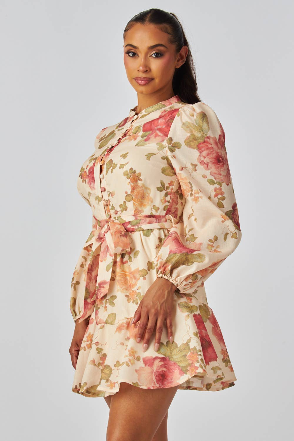 Floral Fall Mini Dress