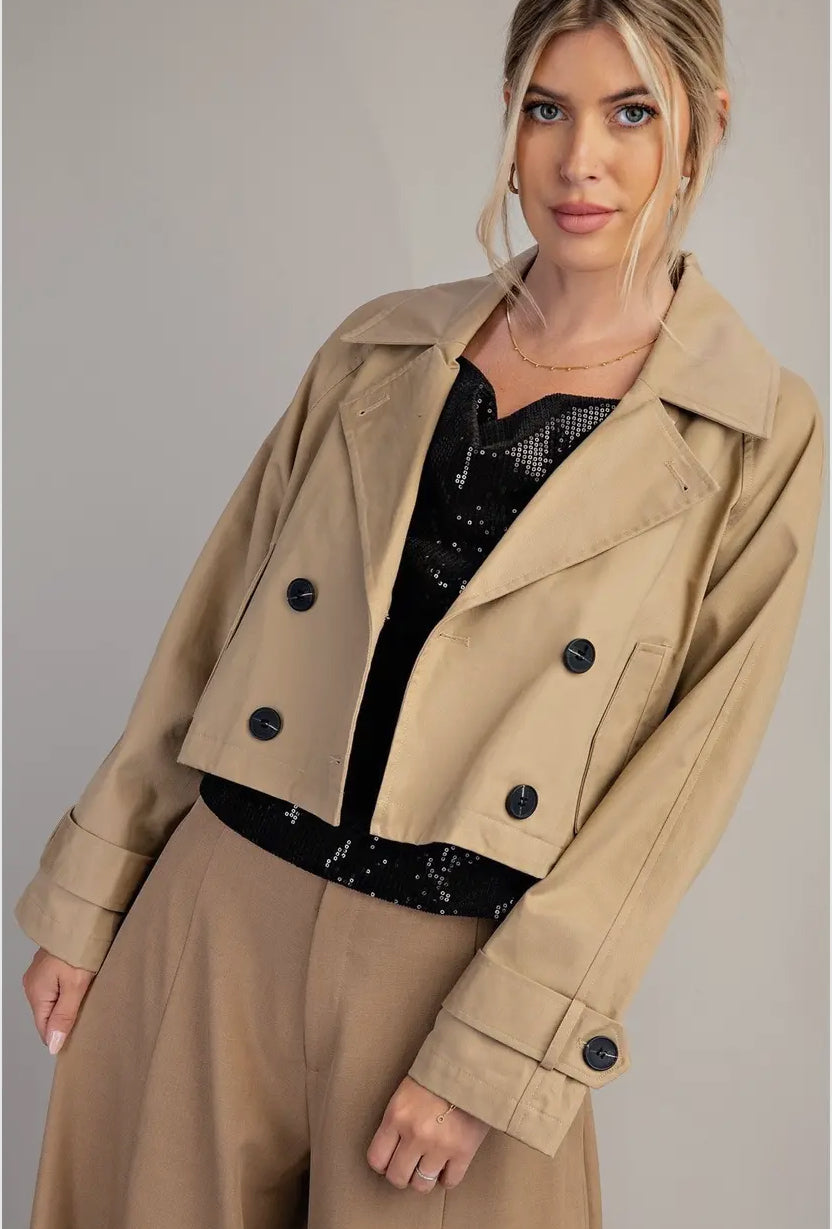 Eliza Cropped Trench Coat