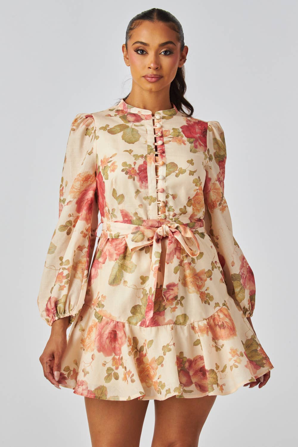 Floral Fall Mini Dress