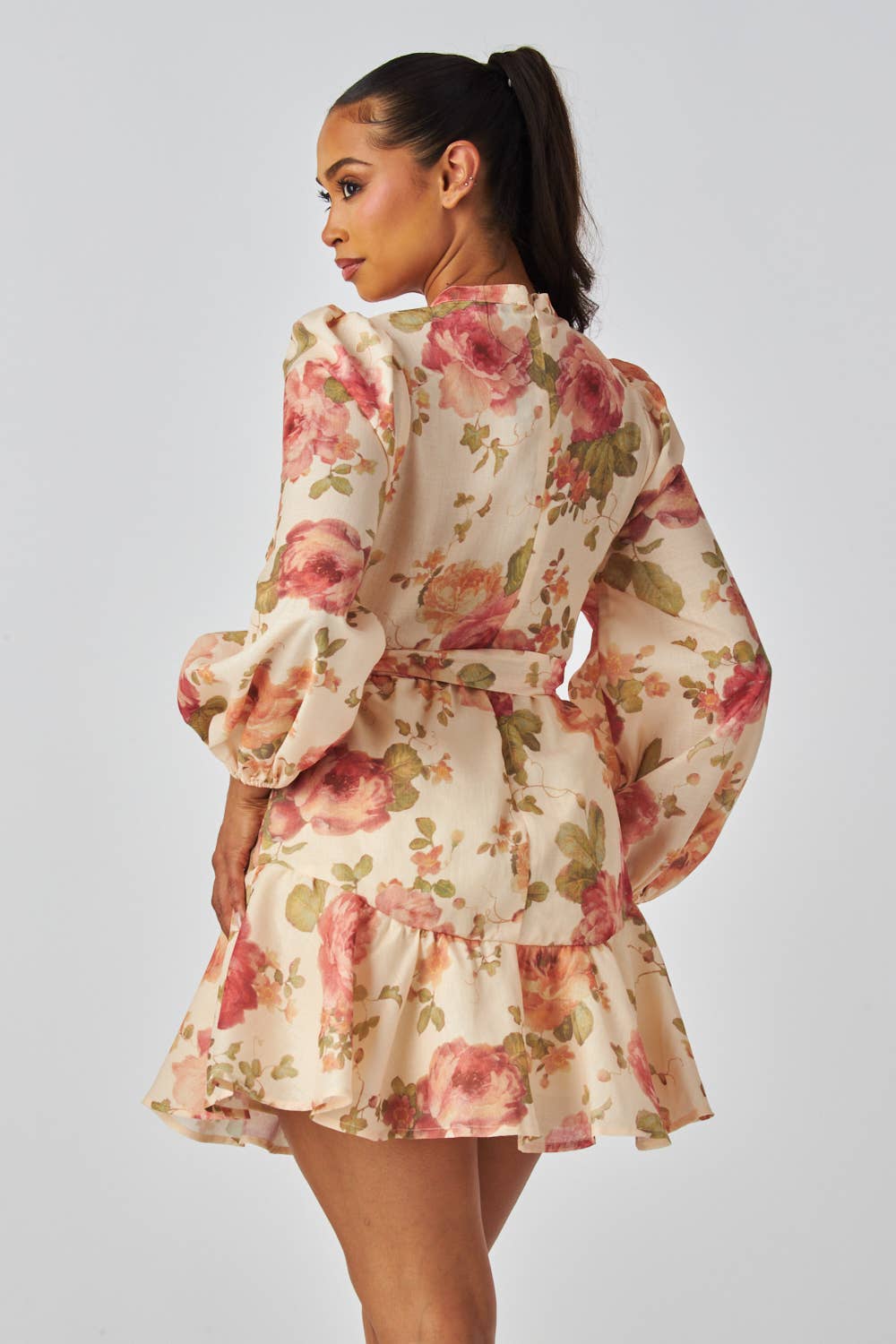 Floral Fall Mini Dress