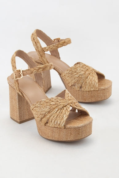 Raffia Platform Heel